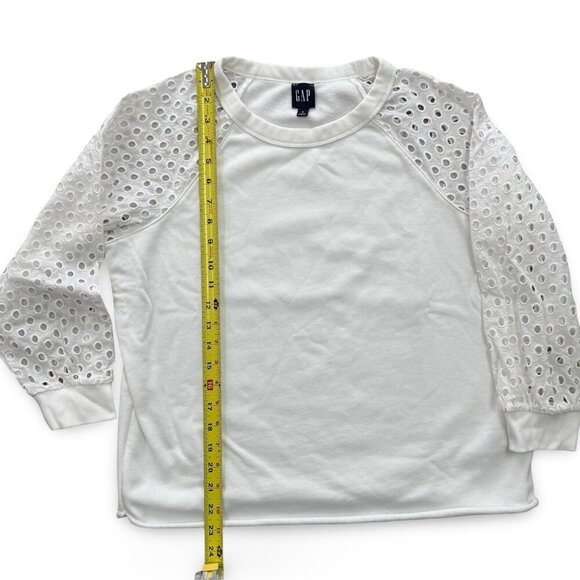 Gap Sweatshirt White Women’s Small - Picture 3 of 7
